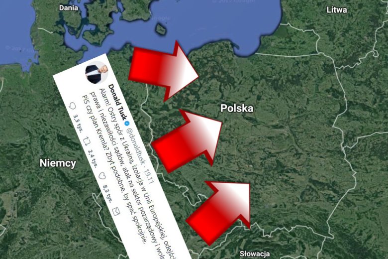 Donald Tusk zaatakował Polskę na Twitterze. Tak w 1939 roku.