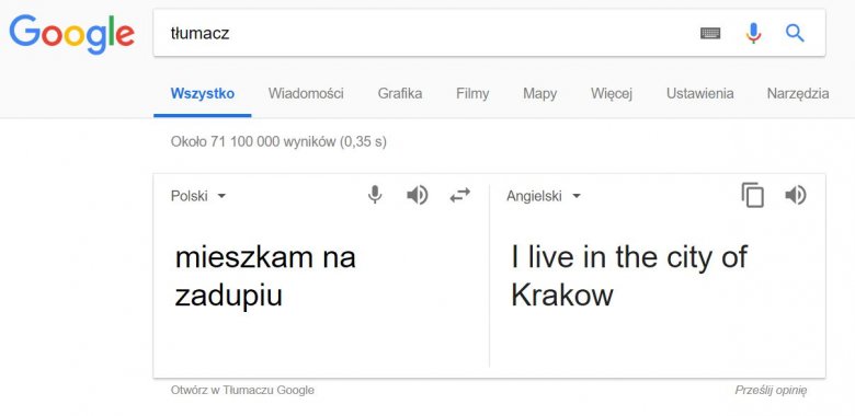 Tłumacz google
